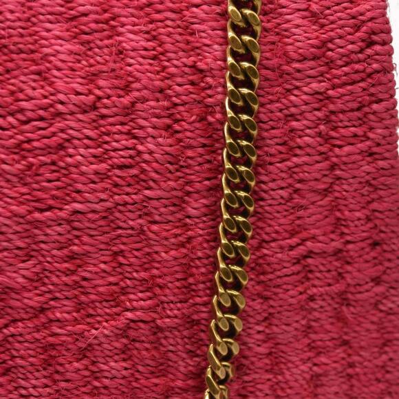 Saint Laurent ﻿Medium Kate Raffia Shoulder Bag Pink Glo - Picture 9 of 15